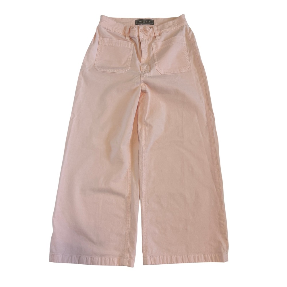 Point Sur J.Crew Womens Wide Leg Crop Pants Peach Pink Size 27 J0919 SP19